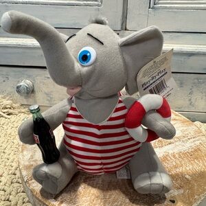 Vintage Coca Cola plush elephant